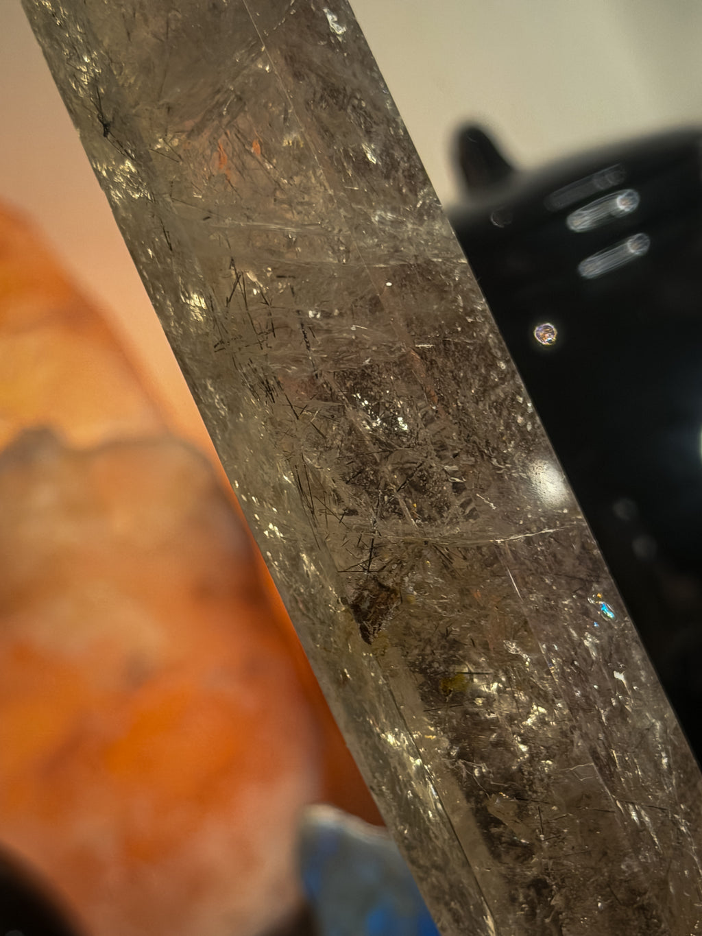 Tourmalinated Smoky Quartz Tower