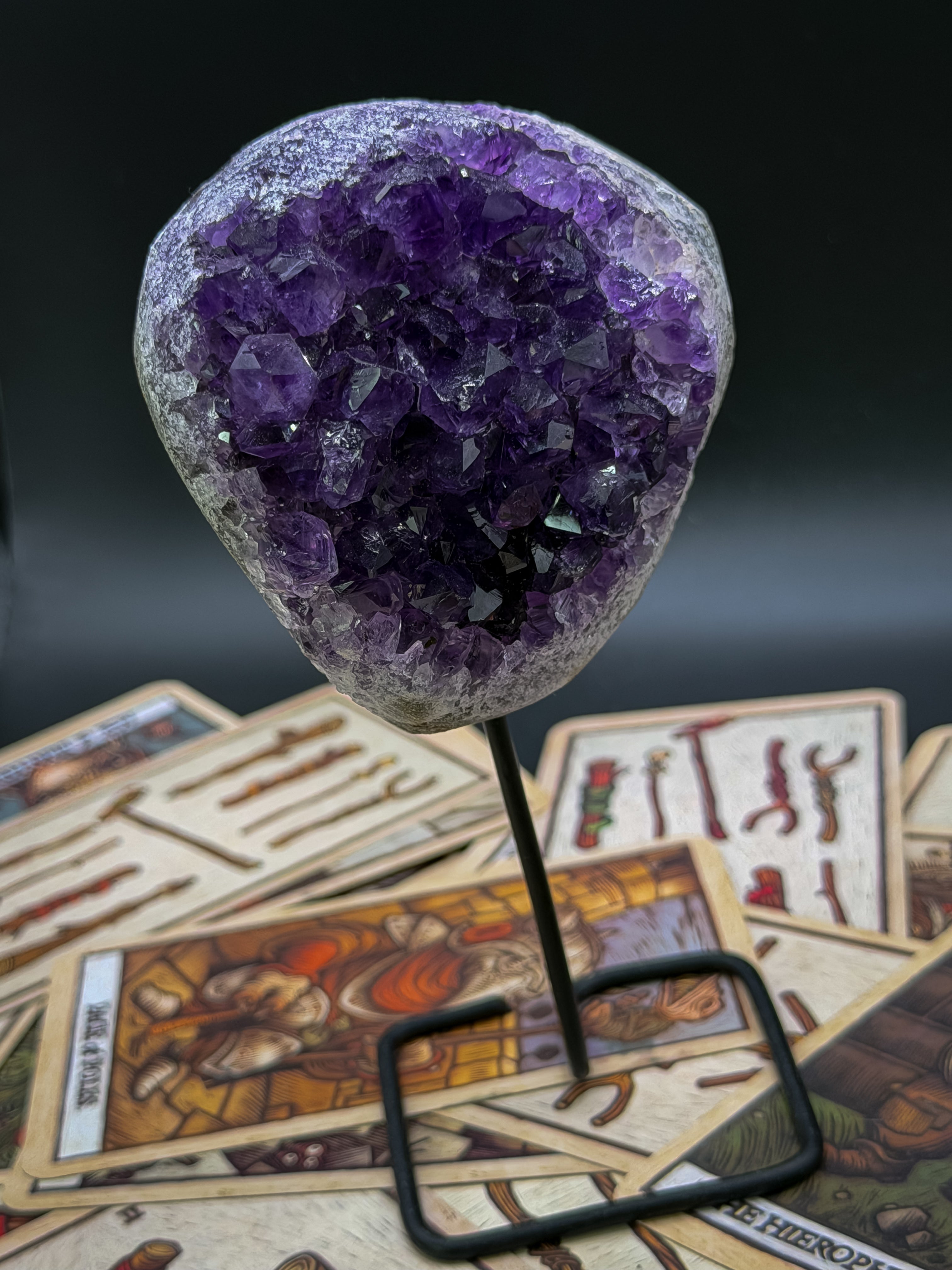 Brazilian Amethyst Cluster on Stand