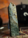 Moss Agate Druzy Tower