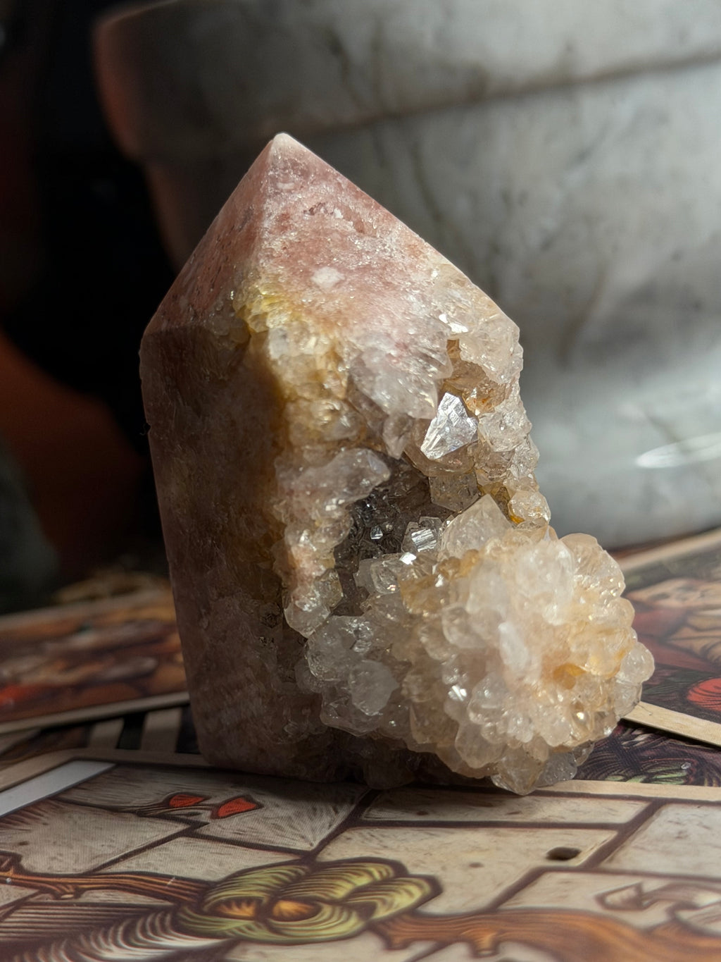 Pink Amethyst Druzy Tower