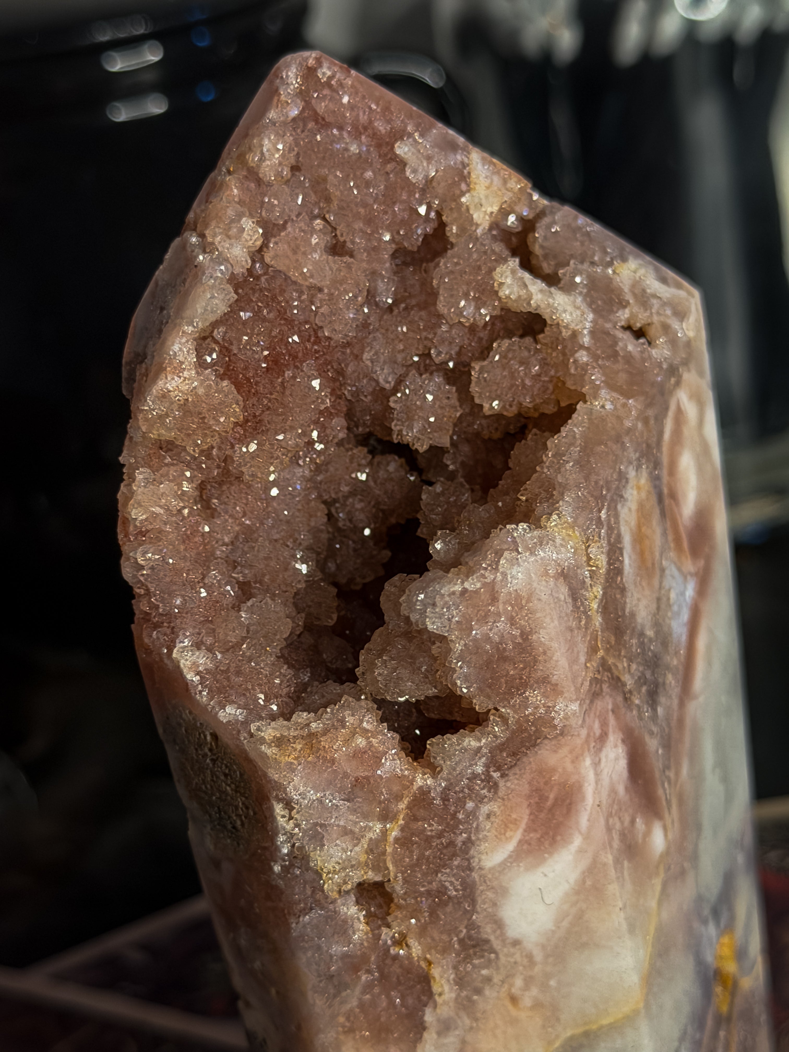 Pink Amethyst Druzy Tower