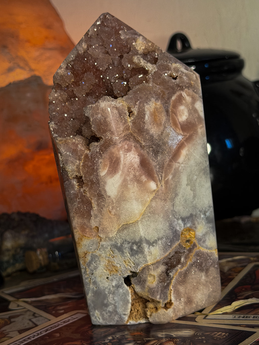 Pink Amethyst Druzy Tower