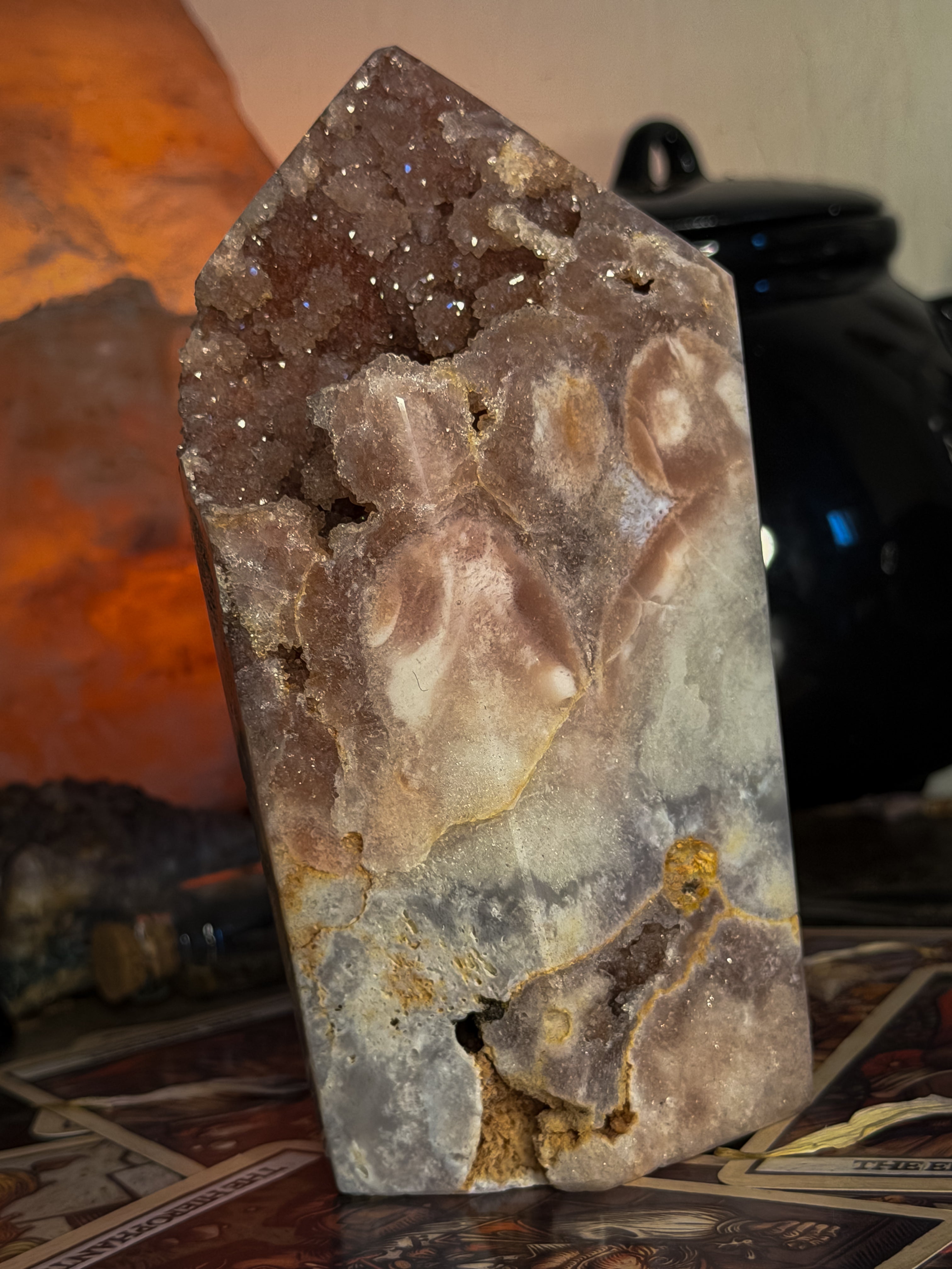 Pink Amethyst Druzy Tower