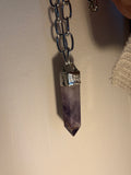 Soft Soldered Amethyst Chunky Chain Necklace