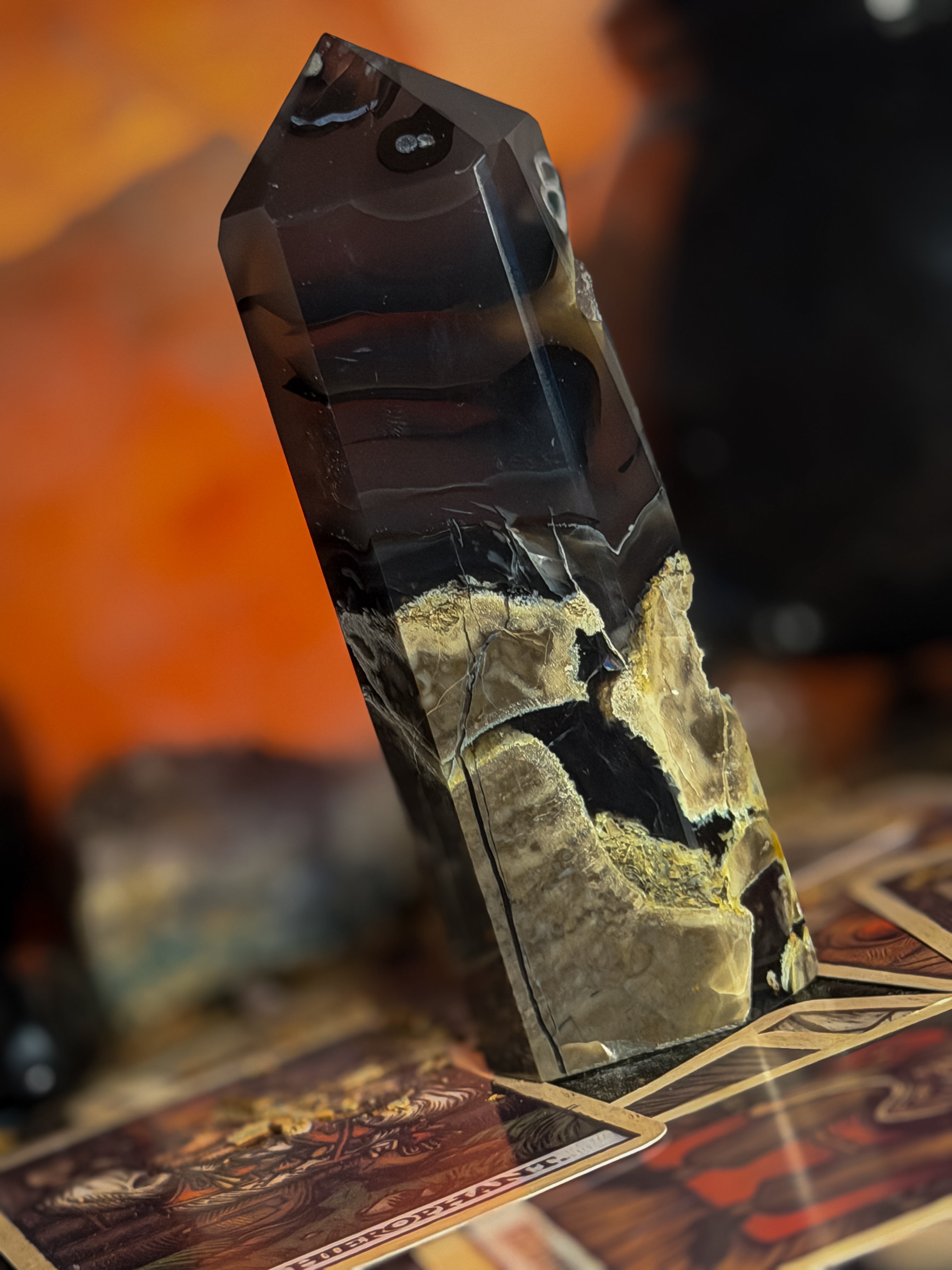 UV Reactive Volcano Agate Tower