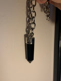 Soft Soldered Obsidian Chunky Chain Necklace