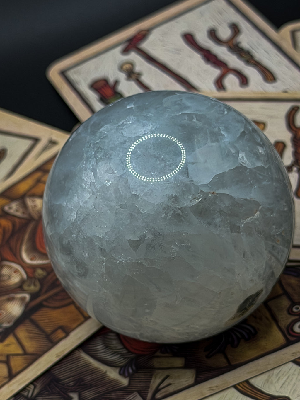 Moss Agate Druzy Sphere