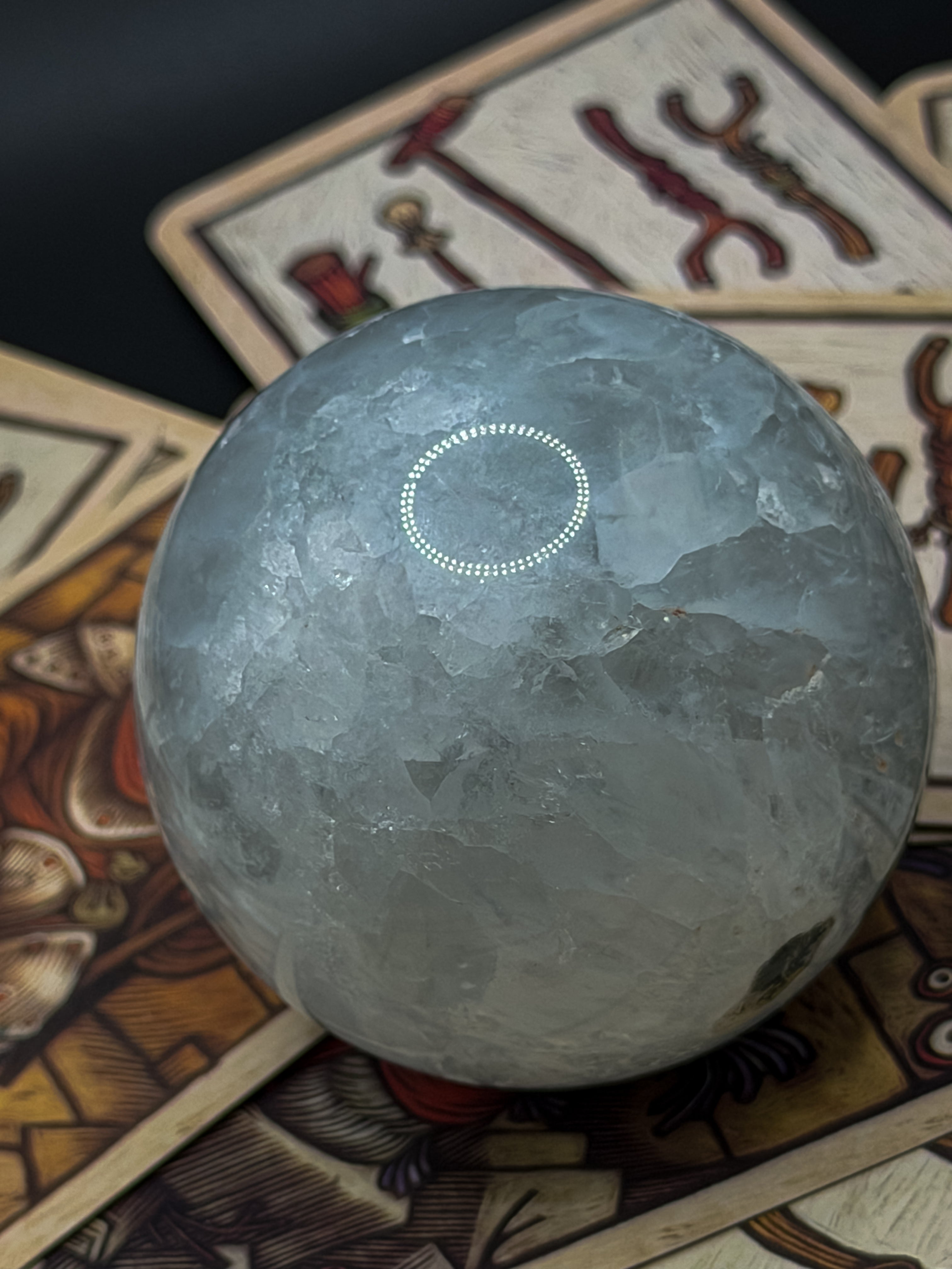 Moss Agate Druzy Sphere