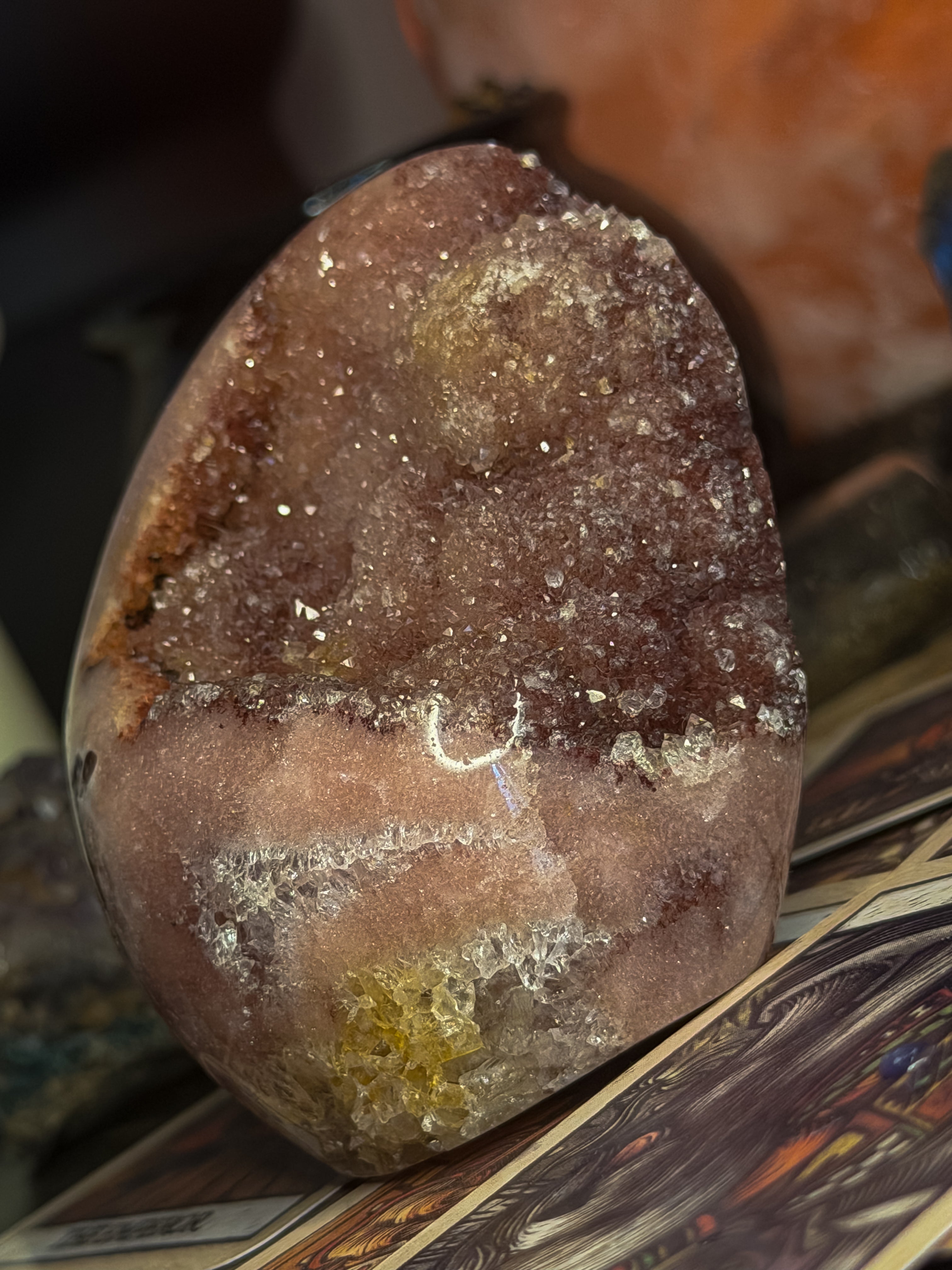 Pink Amethyst Druzy Freeform