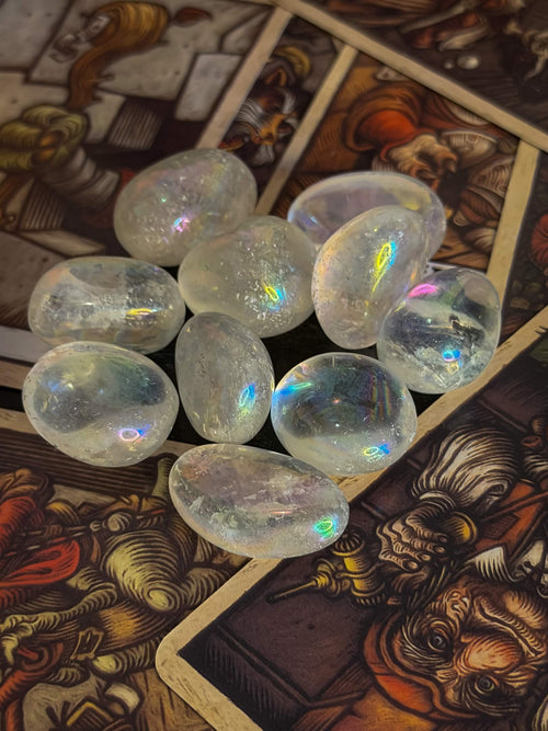 Angel Aura Tumblestone – crystal from Moonstone Hollow