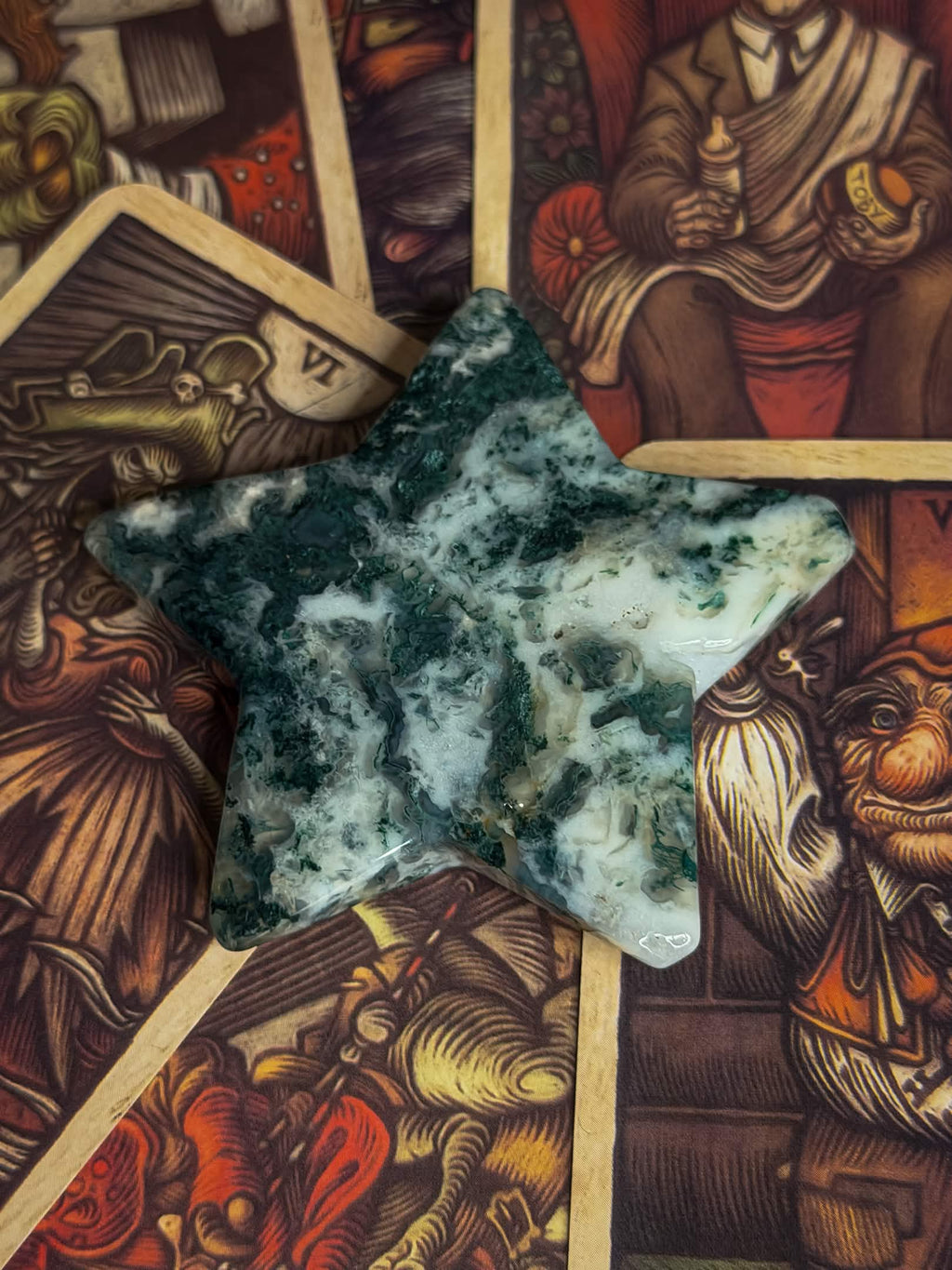 Moss Agate Star