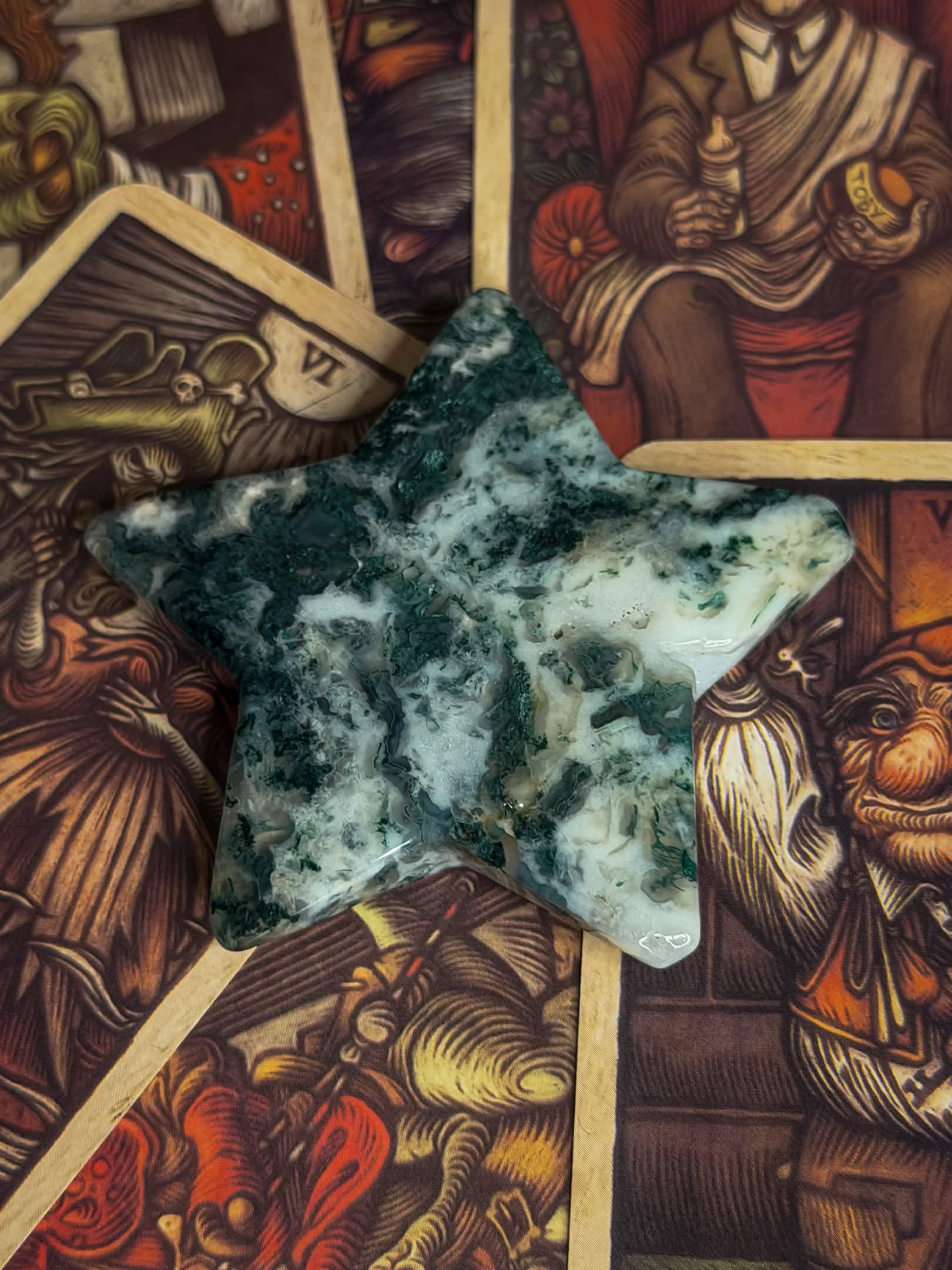 Moss Agate Star