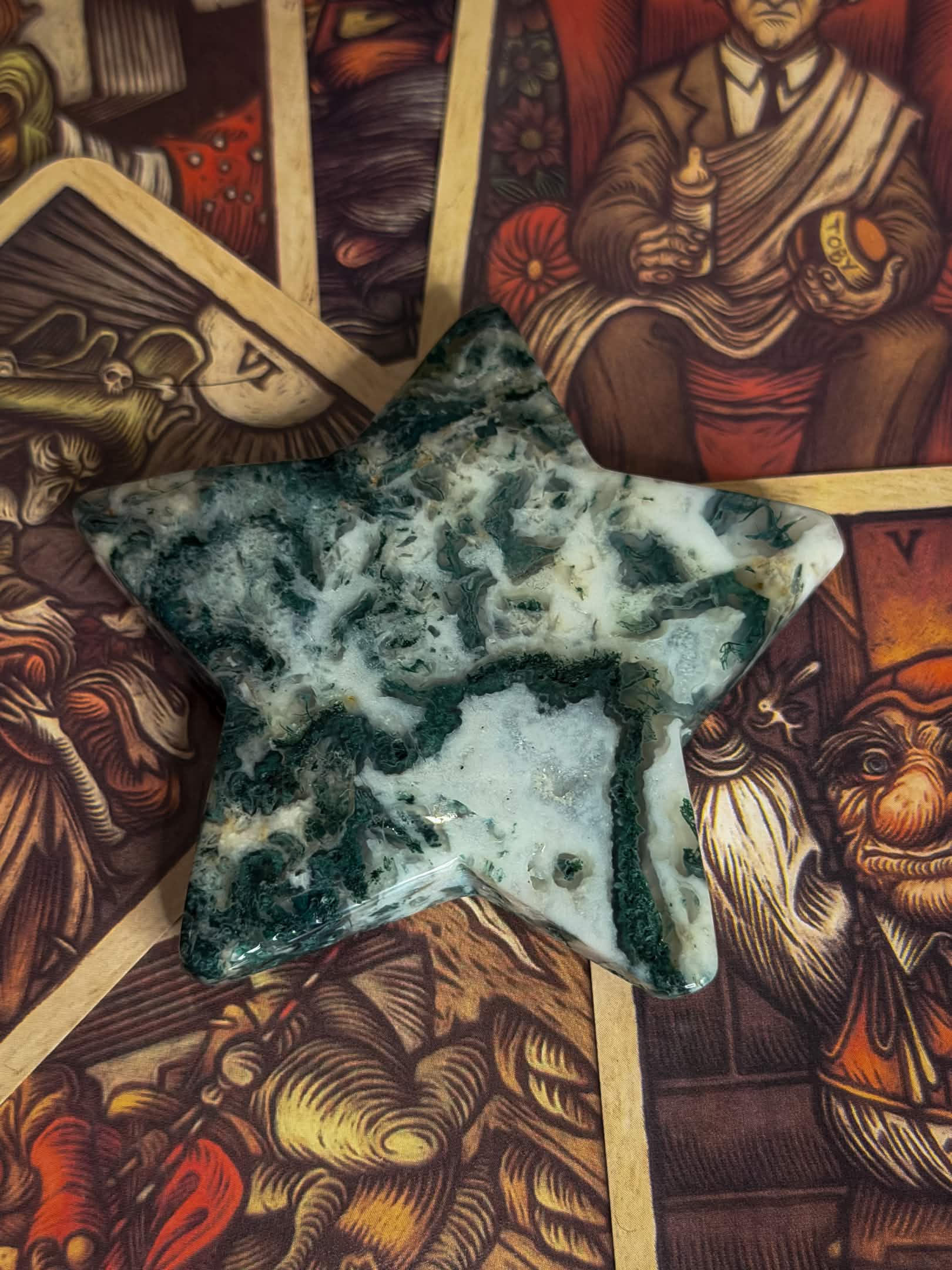 Moss Agate Star