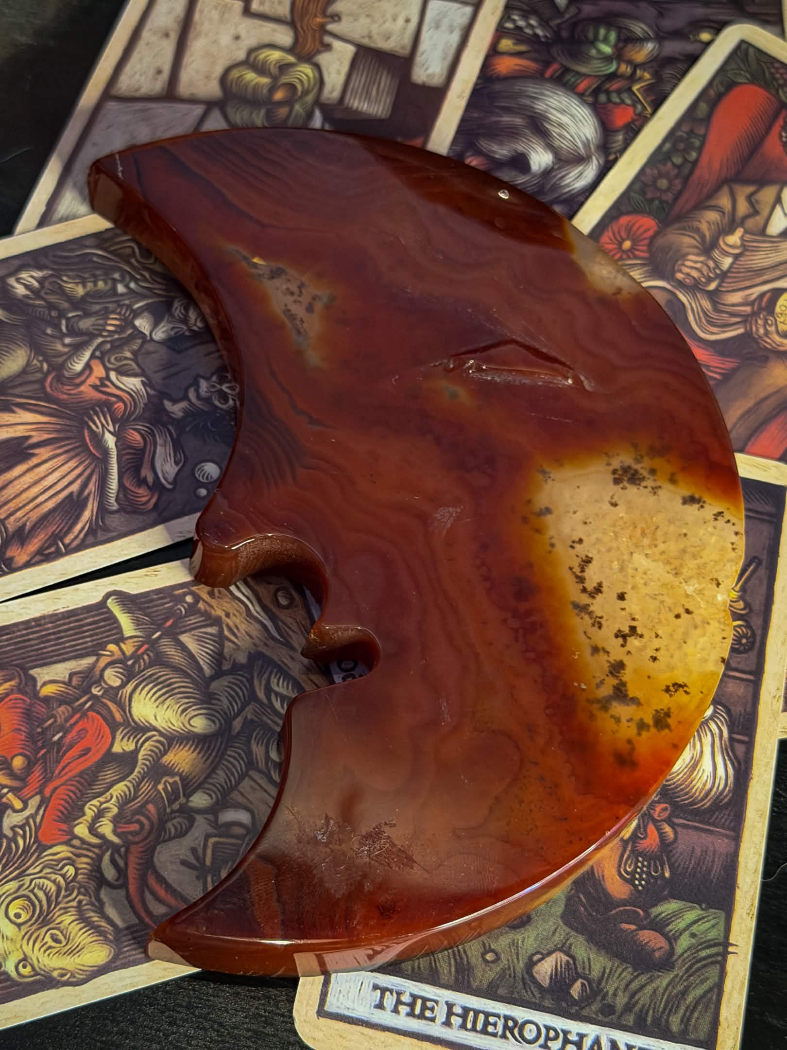 Carnelian Agate Moon