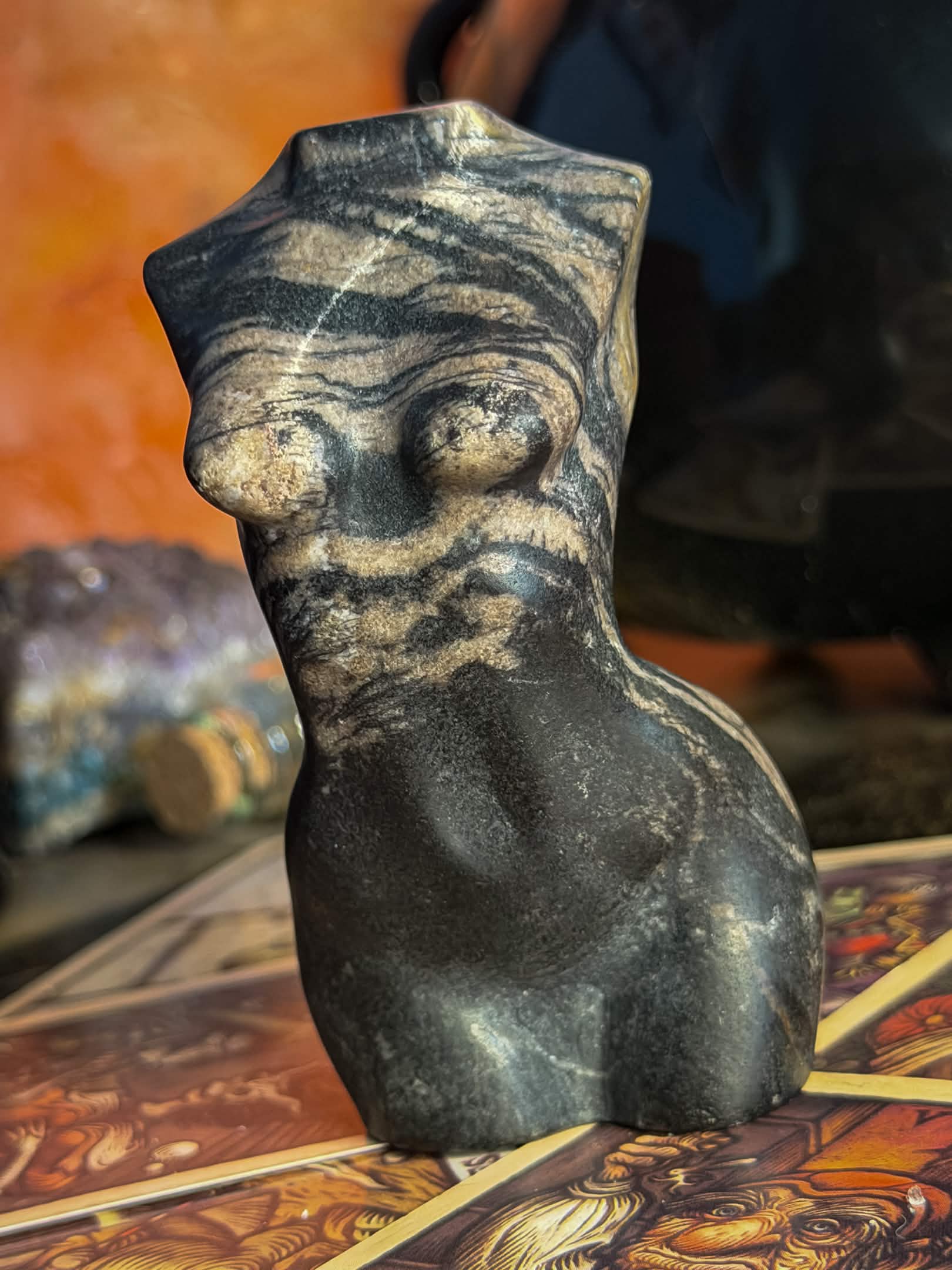 Black Network Jasper Goddess
