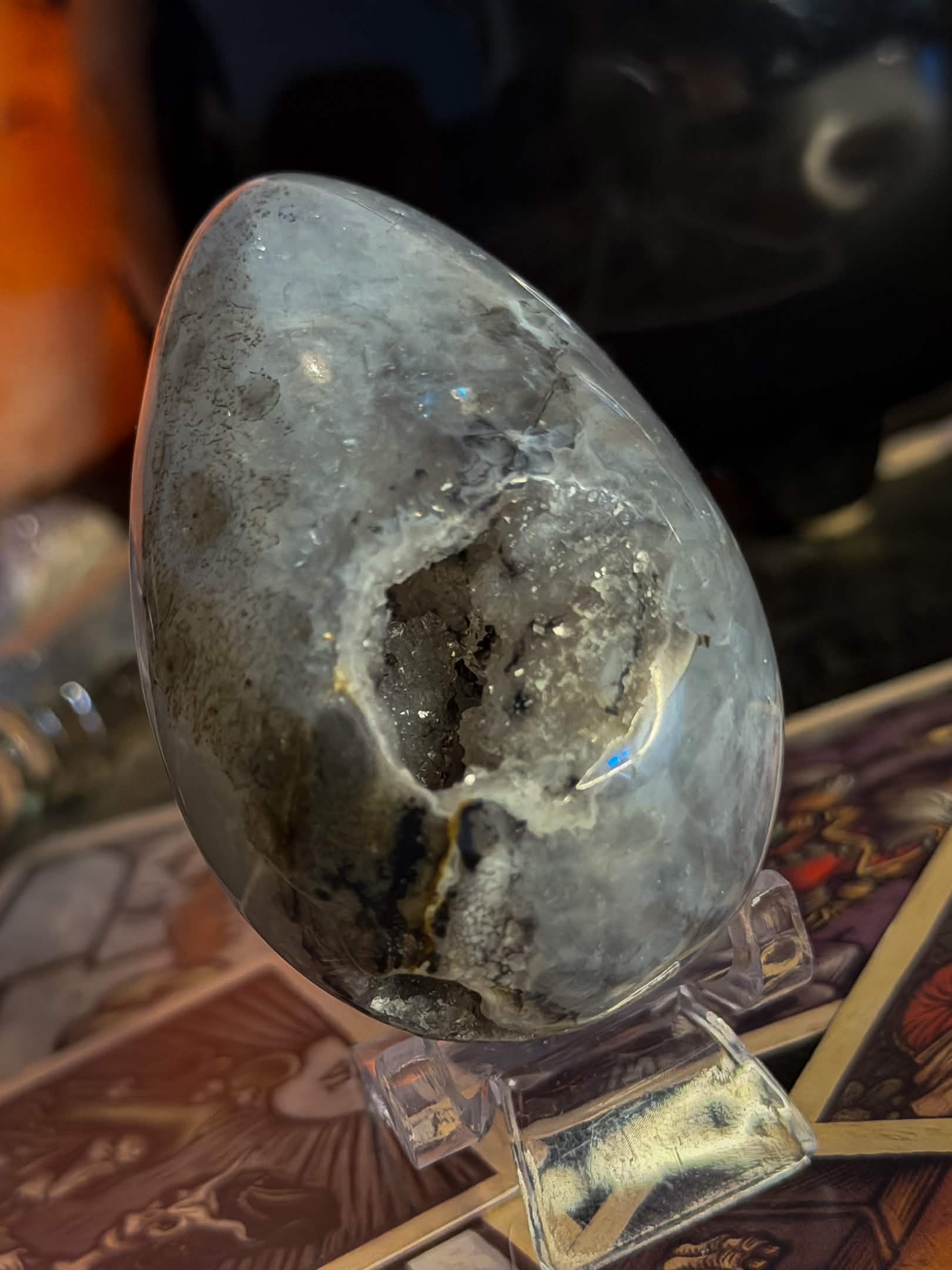 Agate Druzy Egg