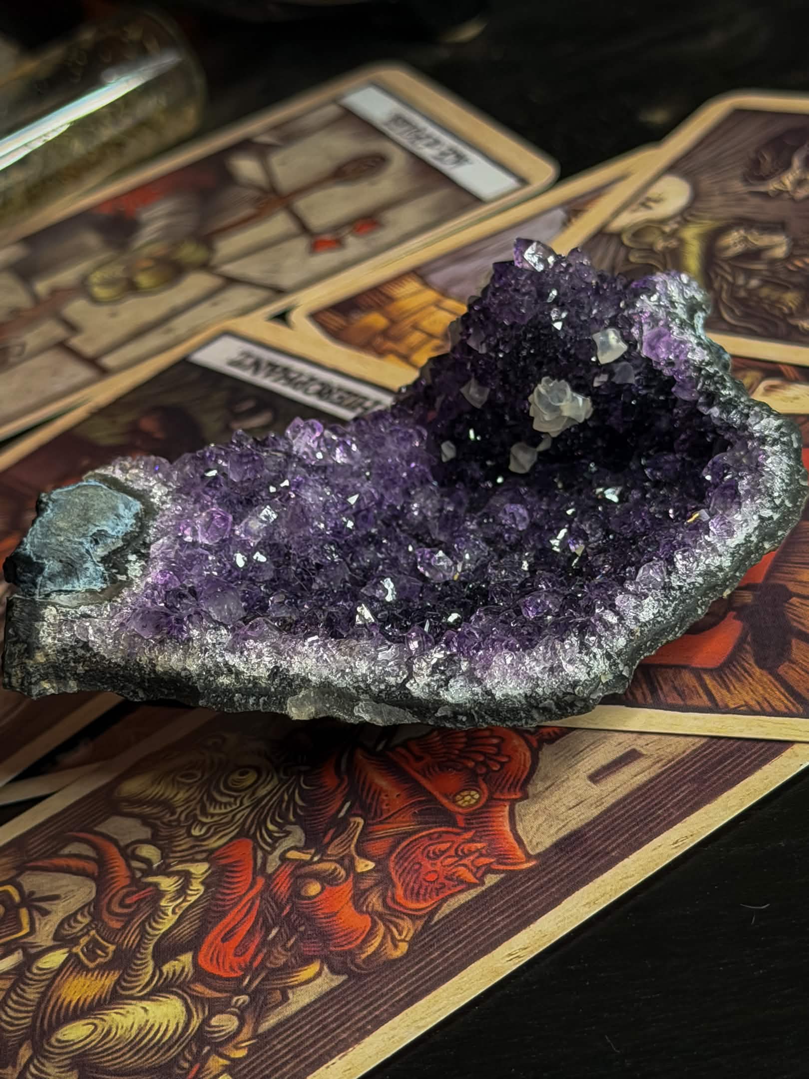 Uruguayan Amethyst Cluster with Calcite