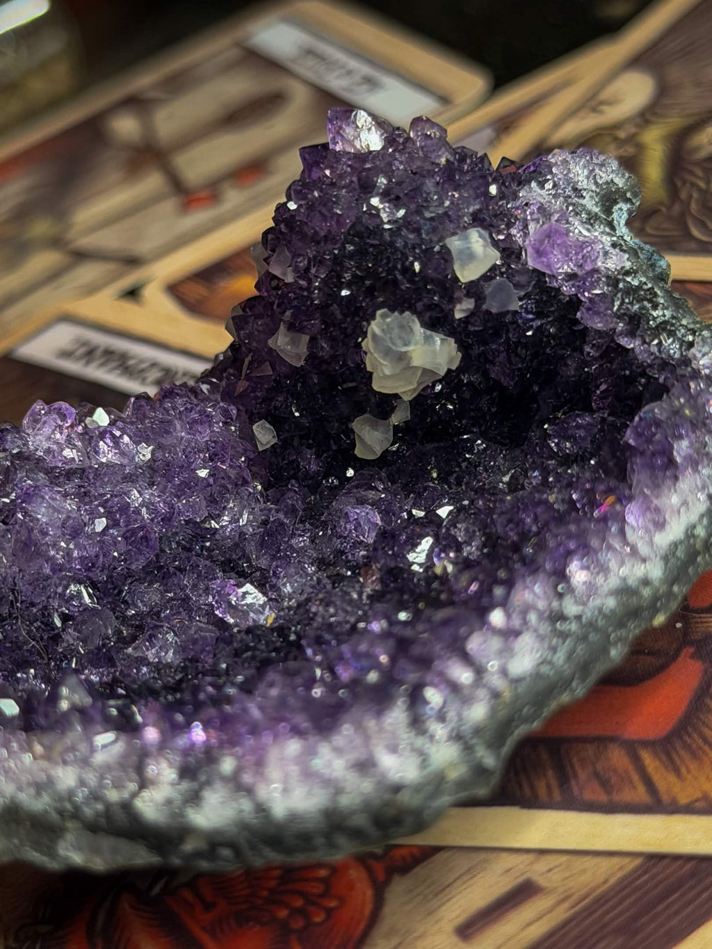 Uruguayan Amethyst Cluster with Calcite