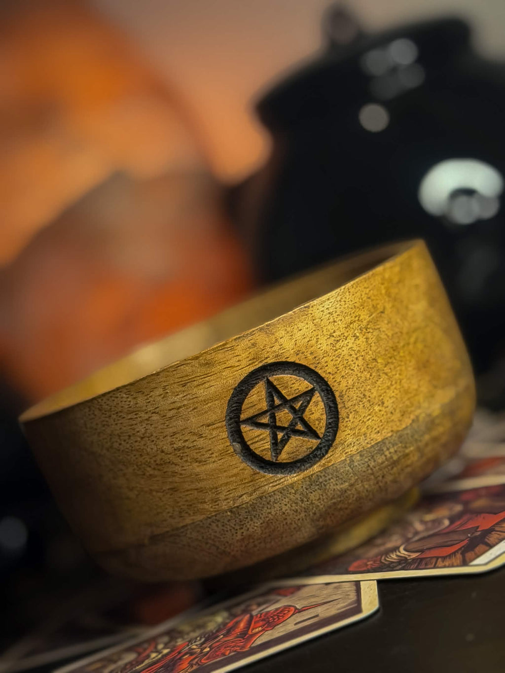 Wooden Pentacle Incense Burner