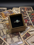 Adjustable Silver-Plated Opal Ring