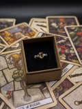 Adjustable Silver-Plated Heat-Treated Amethyst Ring