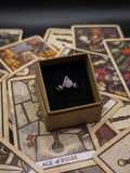 Adjustable Silver-Plated Kunzite Ring