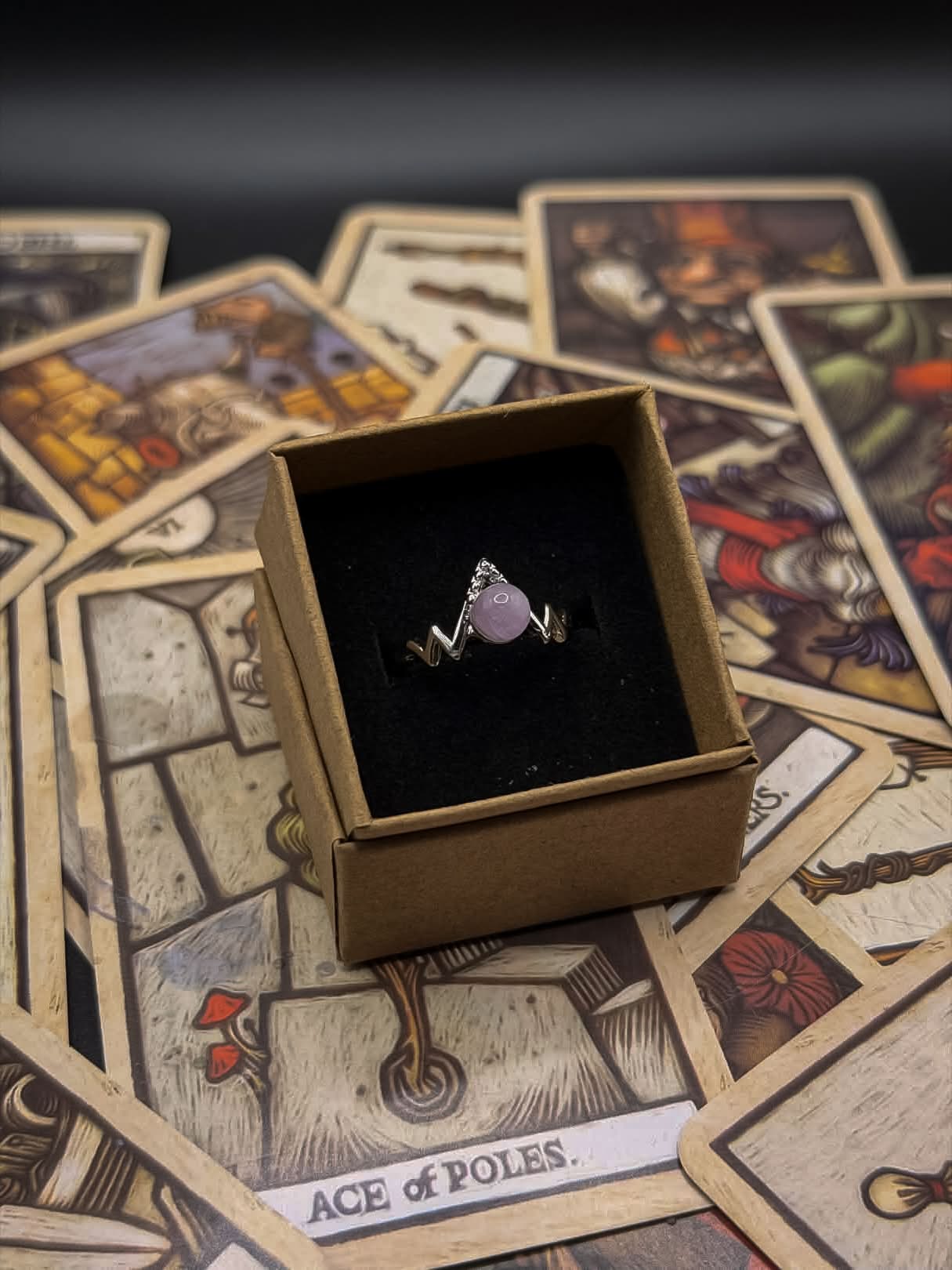 Adjustable Silver-Plated Kunzite Ring