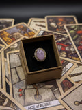 Adjustable Silver-Plated Kunzite Statement Ring