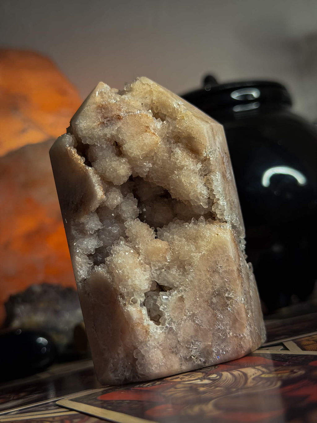 Pink Amethyst Druzy Tower