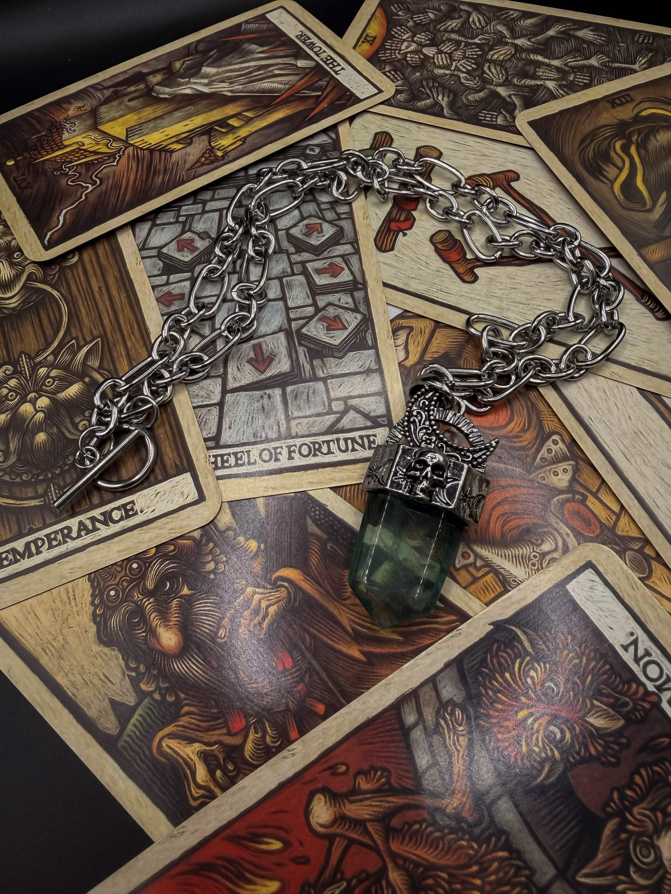Green Fluorite Chunky Chain Necklace