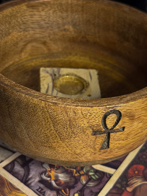 Ankh Incense Bowl – detail view 2 of 2, Moonstone Hollow