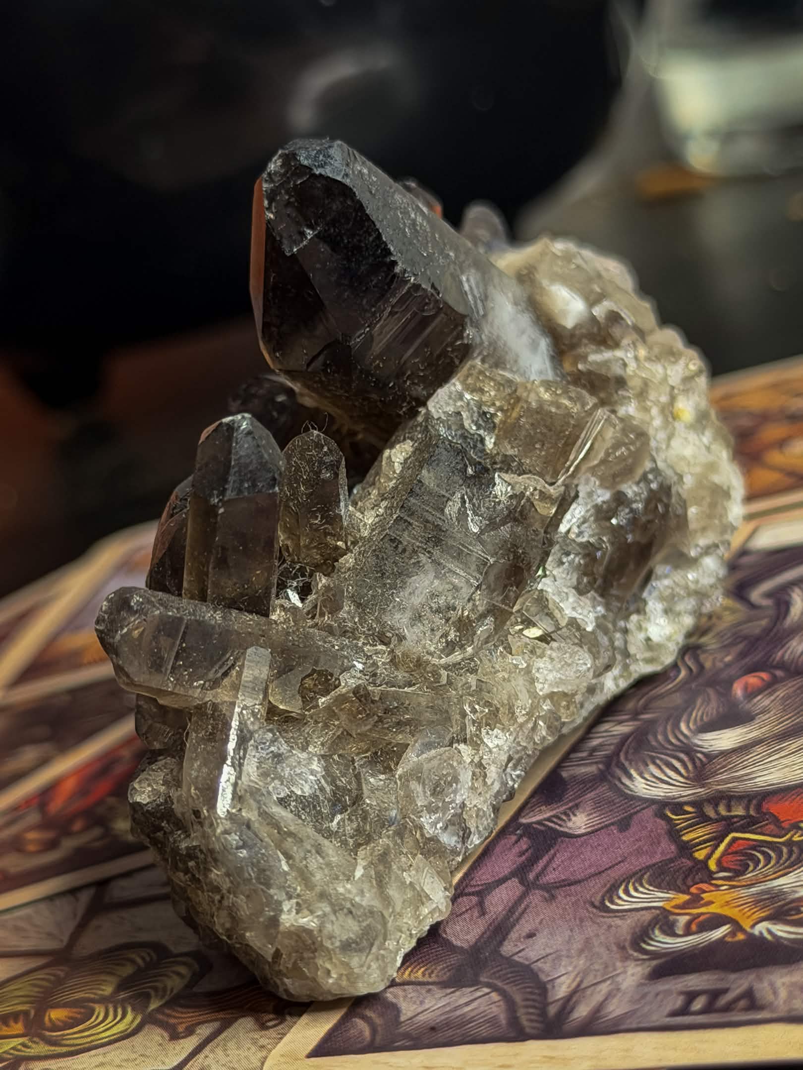 Smoky Quartz Cluster