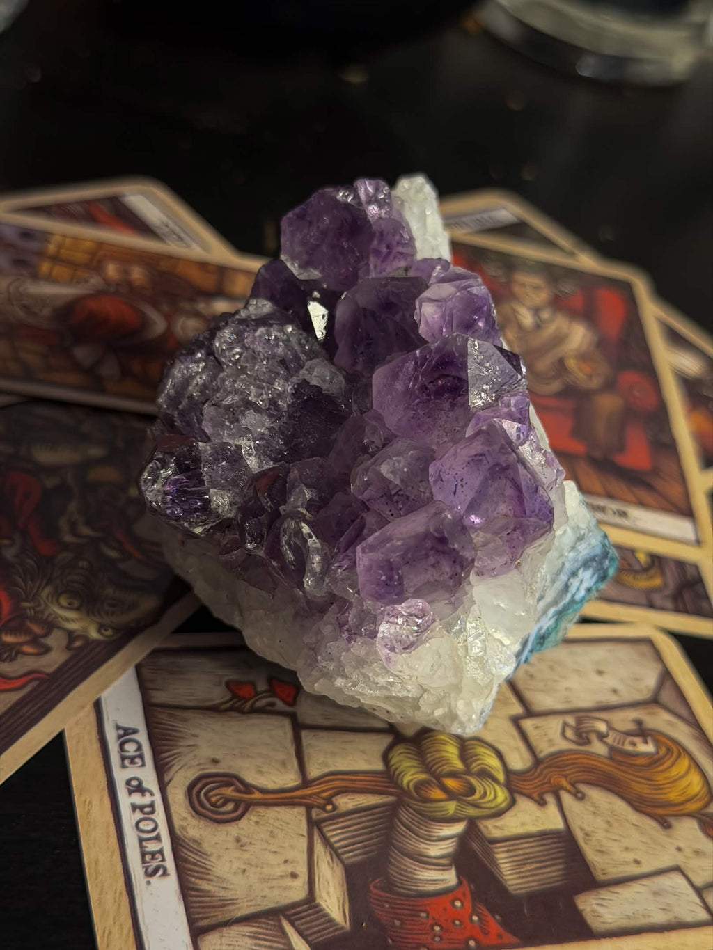 Amethyst Cluster on Agate Matrix