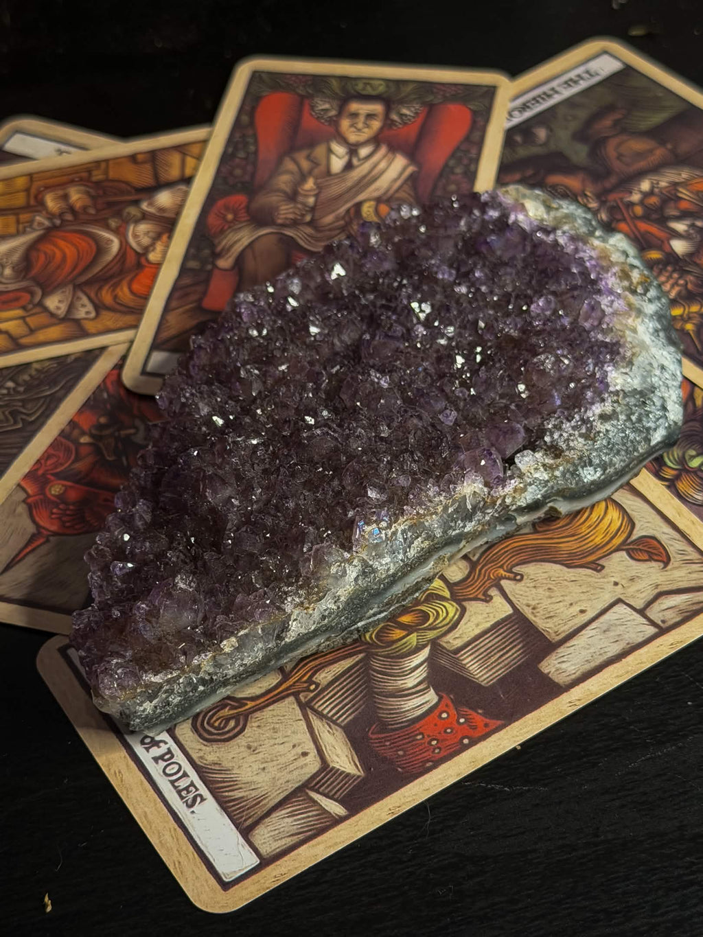 Amethyst Cluster On Matrix