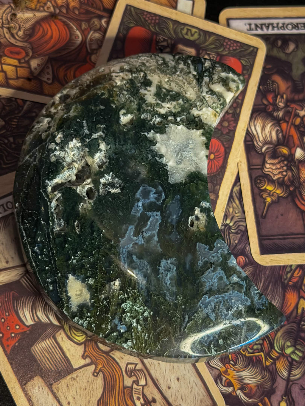 Moss Agate Moon