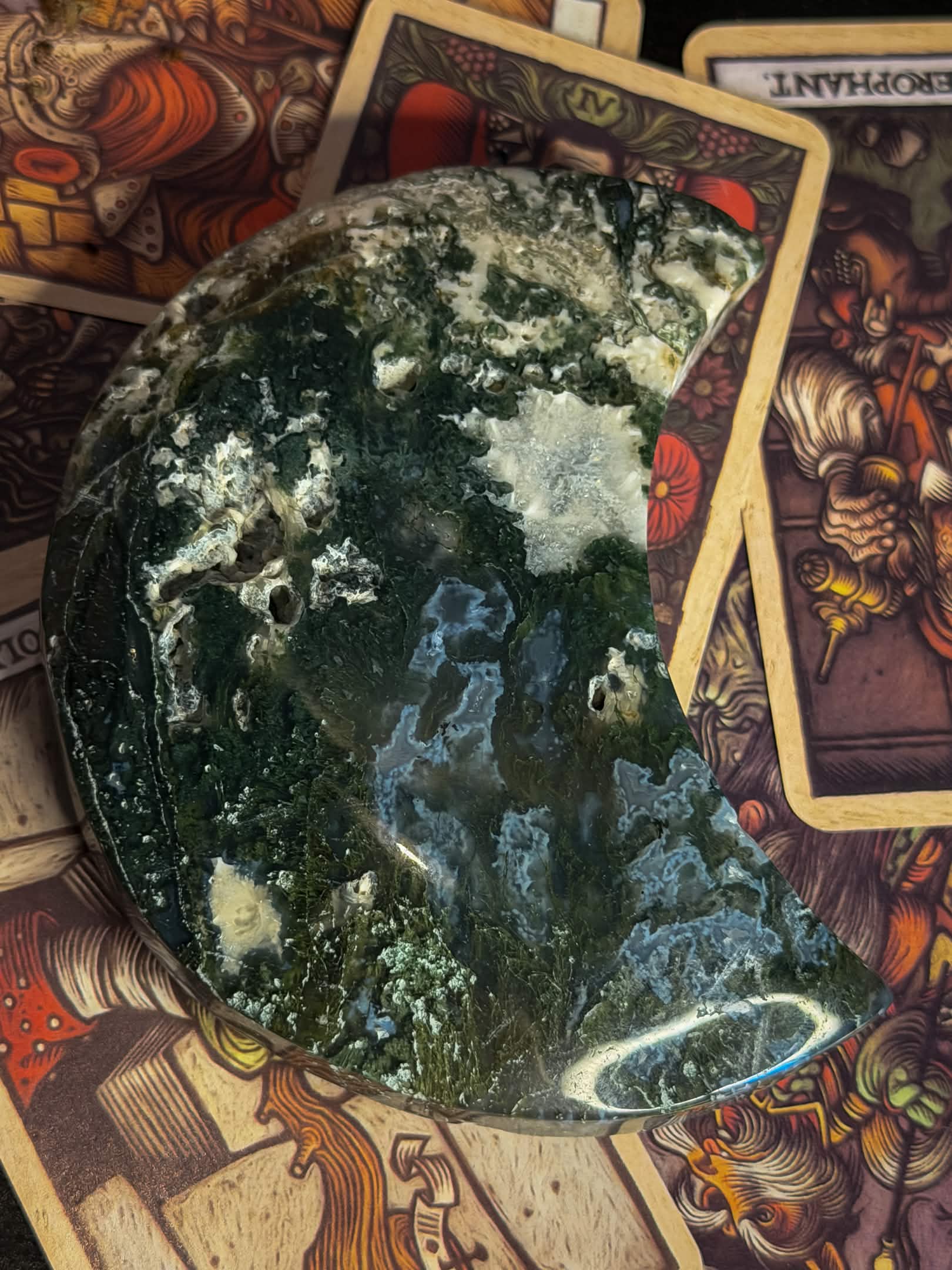 Moss Agate Moon