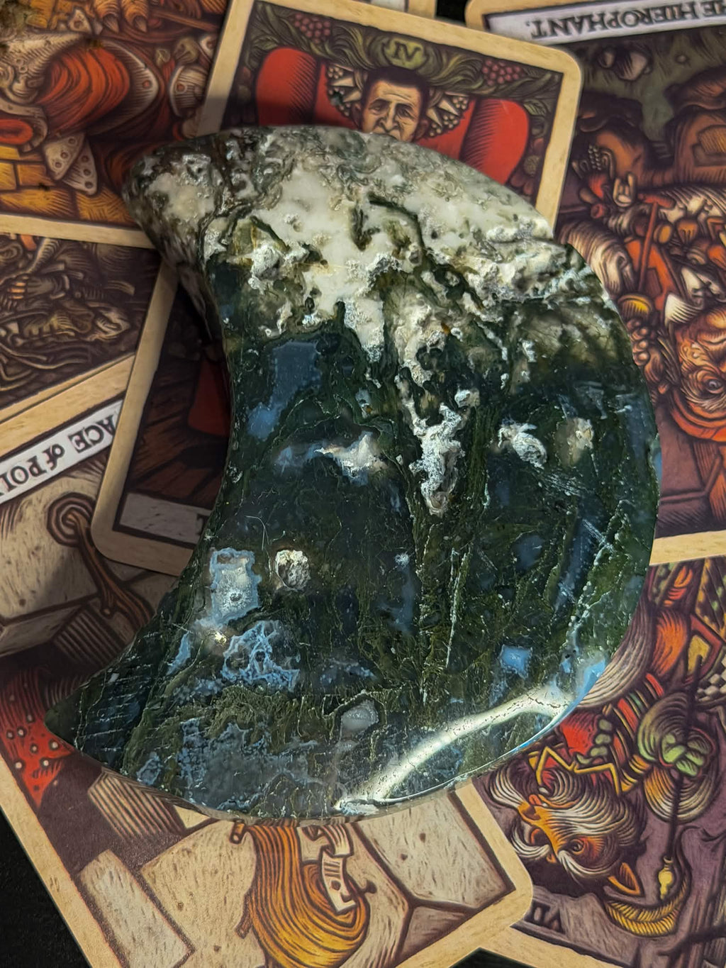 Moss Agate Moon