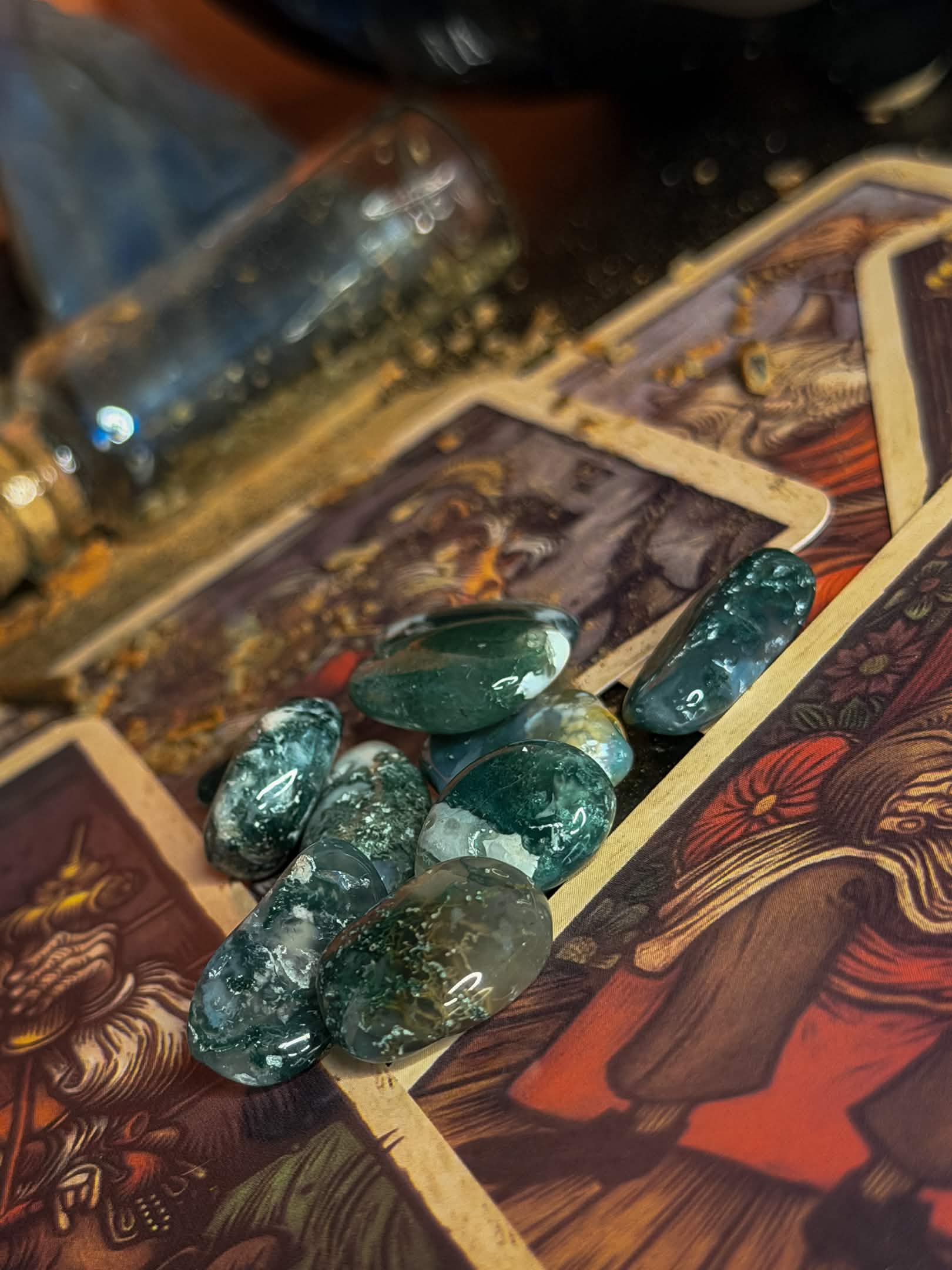 Moss Agate Tumblestone