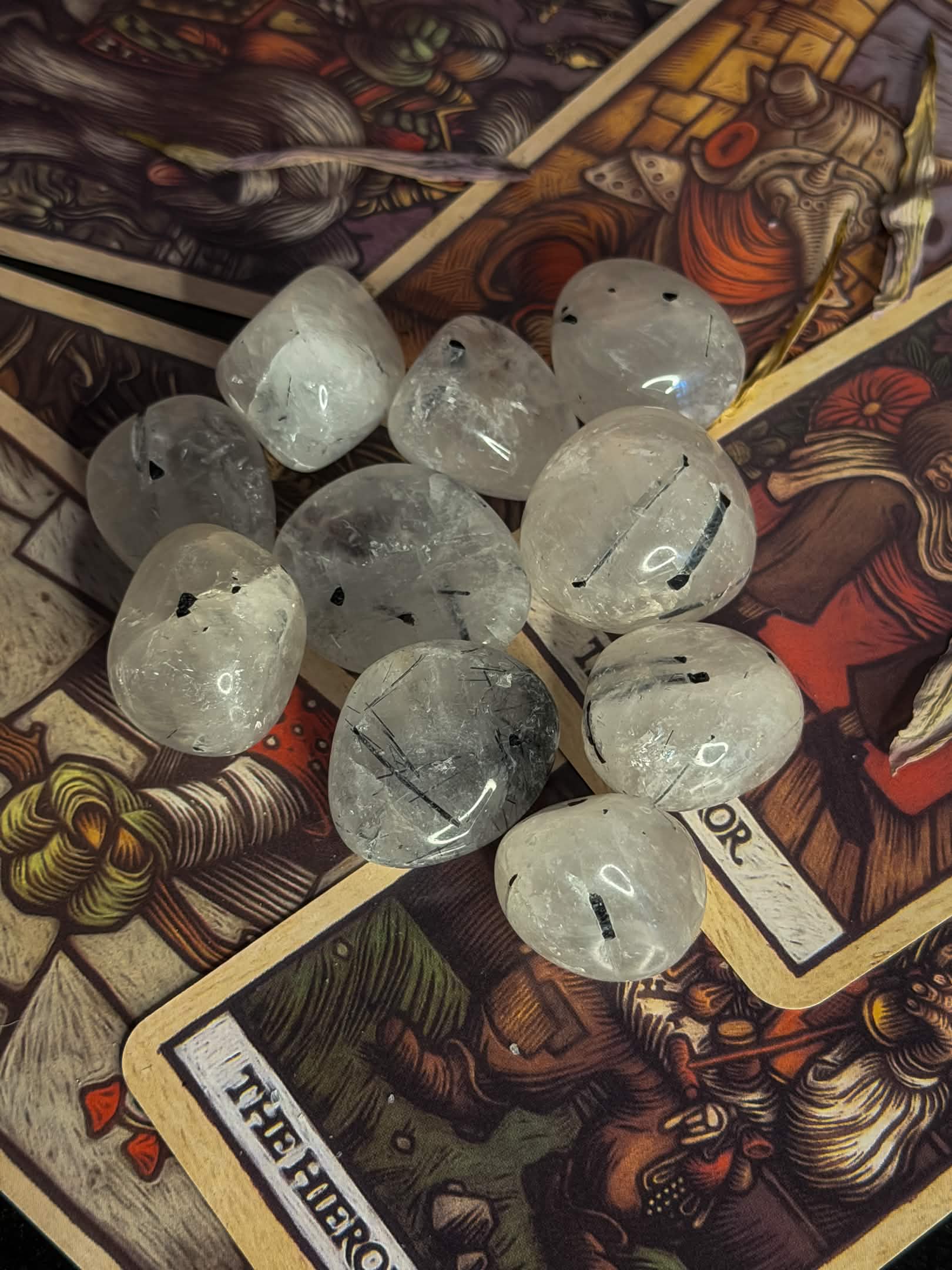 Tourmalinated Quartz Tumblestone