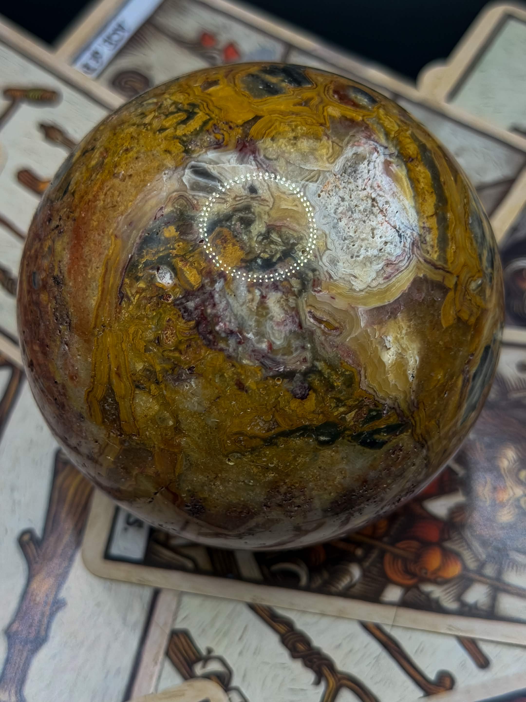 Mexican Crazy Lace Agate Sphere