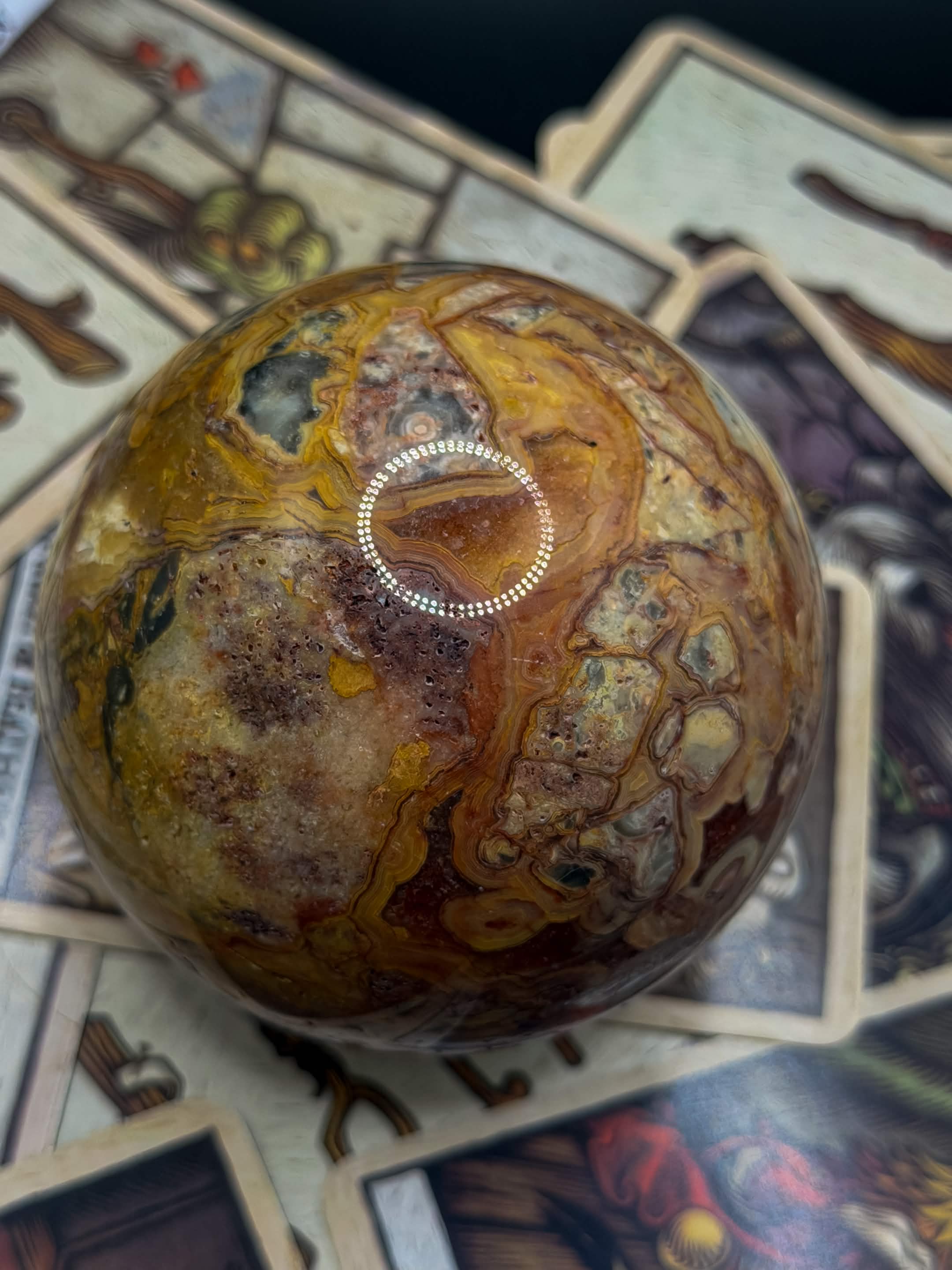 Mexican Crazy Lace Agate Sphere